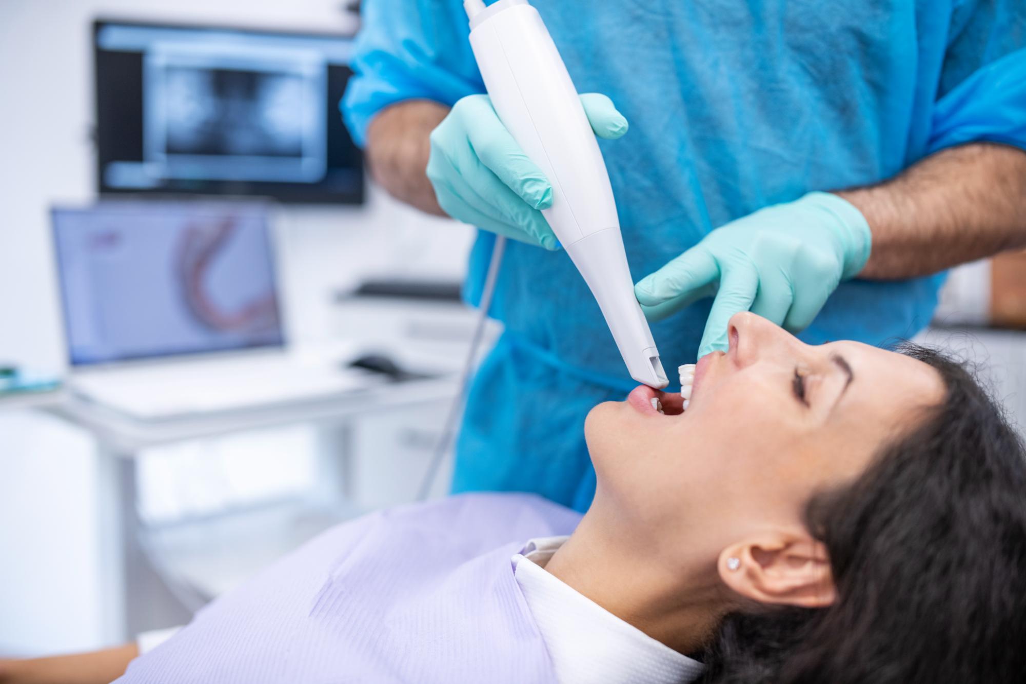 Digital scanning of a patient's smile