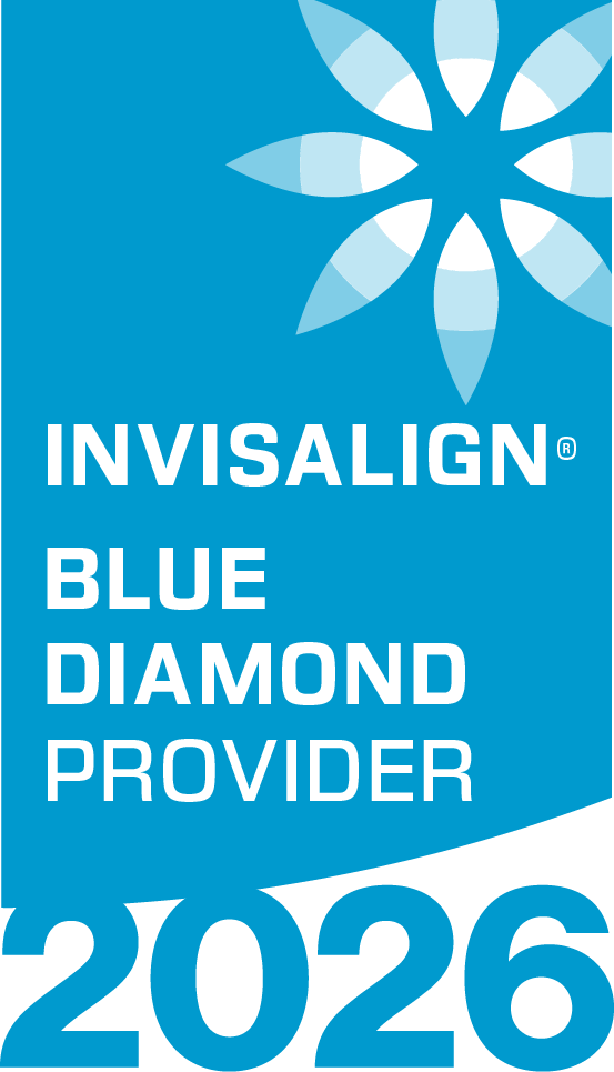 Invisalign Blue Diamond Provider 2026 badge awarded to Marcel Method Orthodontic Specialists